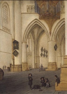 View of the South Ambulatory of the Church of St. Bavo, Haarlem by Isaac van Nickele