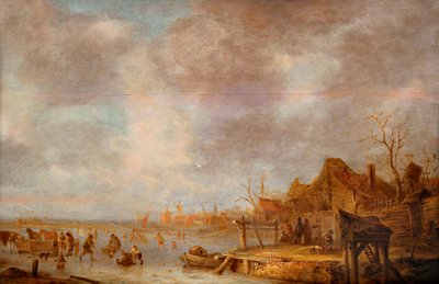 A winter day outside Haarlem, Between 1638 and 1640 by Isaac van . Ostade