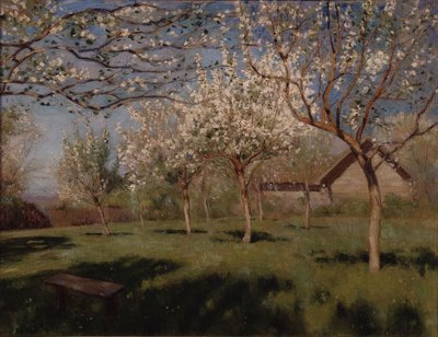 Apple trees blooming by Isaak Ilyich Levitan