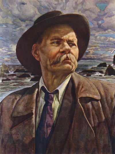 Portrait of Russian Author Maxim Gorky by Isaak Israilevich (after) Brodsky