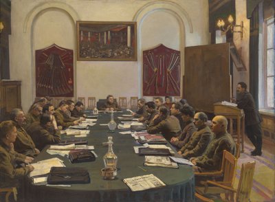 Assembly of the Revolutionary Military Council of the USSR, Chaired by Kliment Voroshilov by Isaak Israilevich Brodsky
