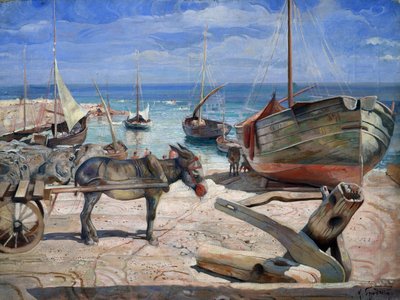 The Island of Capri. Painting by Isaak Brodsky (1884-1939) by Isaak Israilevich Brodsky