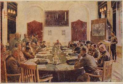 Meeting of the Revolutionary Military Council, Soviet Russia by Isaak Israilevich Brodsky