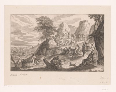 Landscape with Moses Striking Water from the Rock by Isaak Major