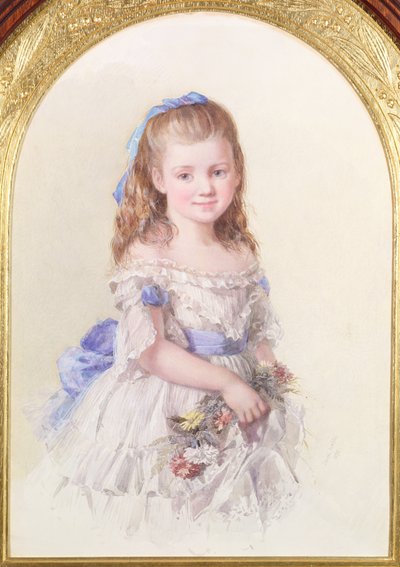 Portrait of Winifred Mary Bombass, Aged Ten, 1872 by Isabel Oakley Naftel