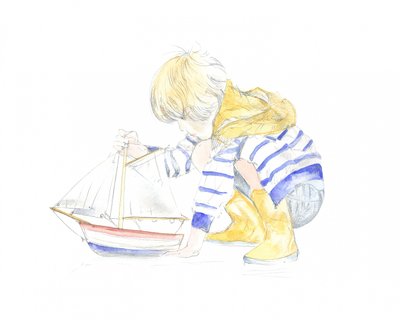 Boy and Boat by Isabelle Brent