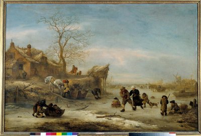 Canal with Pair Skating by Isack van Ostade