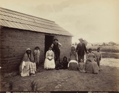A Mexican Family Group, Mission San Juan Capistrano, California, 1880 by Isaiah Taber
