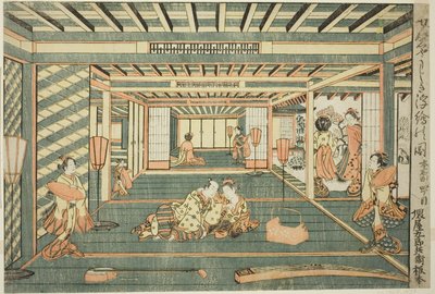Perspective Picture of a Large Room by Ishikawa Toyonobu