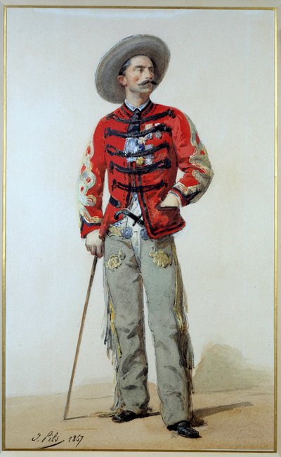 Expedition of Mexico: portrait of General Gaston Galliffet in Mexico by Isidore Pils