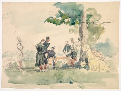 Soldiers Under a Tree by Isidore Pils