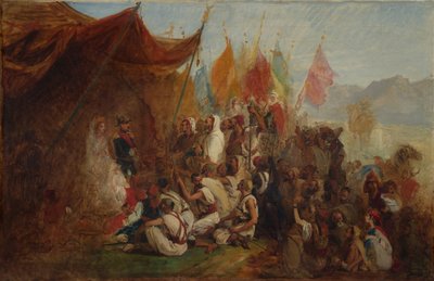 Sketch for Reception of Emperor Napoleon III and Empress Eugénie by Isidore Pils