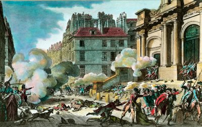 French Revolution: On the 13th of the Year IV; General Bonaparte Had the Guns Brought, the Insurgents Were Fired Upon on the Steps of the Church of Saint Roch in Paris on October 4 by Isidore Stanislas Helman