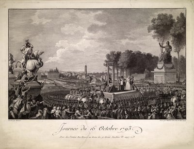 The Execution of Marie Antoinette on October 16, 1793 by Isidore Stanislas Helman