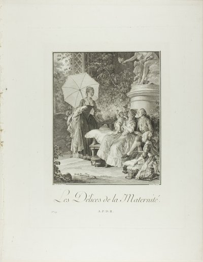 The Delights of Motherhood, from Monument of the Physical and Moral Costume of the Late Eighteenth Century by Isidore Stanislas Helman