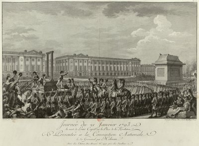 The Execution of Louis XVI in the Place de la Revolution on 21 January 1793 by Isidore Stanislas Helman