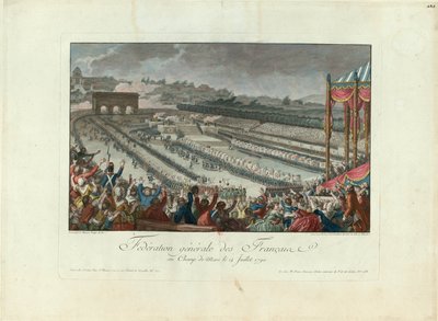 The Festival of the Federation at Champ de Mars on 14 July 1790 by Isidore Stanislas Helman