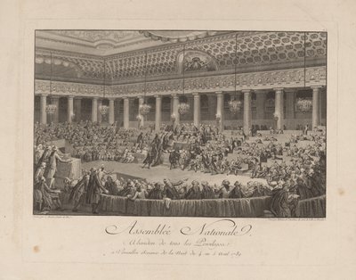 The Night of August 4, 1789 in the National Assembly by Isidore Stanislas Helman