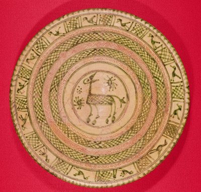 Dish decorated with a donkey, from Iran, Seljuk Period by Islamic School