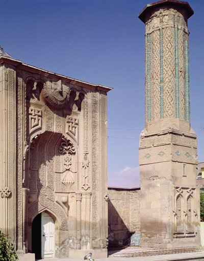 Entrance portal and minaret, built c.1260-65 by Islamic School