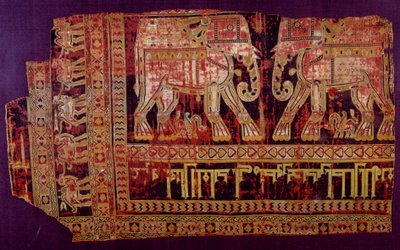 Islamic Art: Shroud of Saint Josse. Silk Fabric, 901 AD. From the Abbey of Saint Josse, Khorasan, Chorasan or Khurasan. Herat, Modern Afghanistan. Paris, Louvre Museum by Islamic School