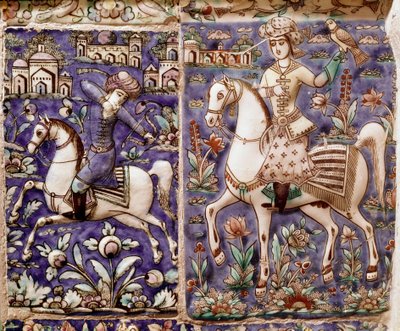 Islamic Art: Falcon Hunting by Islamic School
