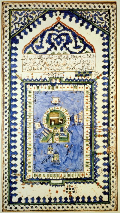Map of Mecca - ceramics, Istanbul Museum of Muslim Art by Islamic School