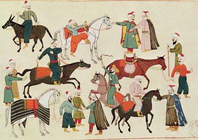 A Horse Market by Islamic School