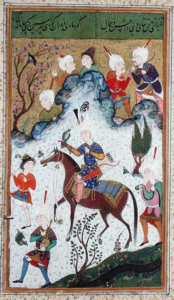 The Kings Hunt, from Divan by Huseyn Bayqara, c.1540 by Islamic School
