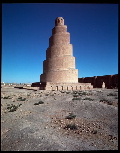 View of Great Mosque and Its Minaret, the Malwiya Tower by Islamic School