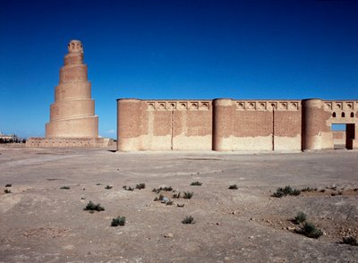 View of Great Mosque and Minaret, the Malwiya Tower, 847-852 by Islamic School
