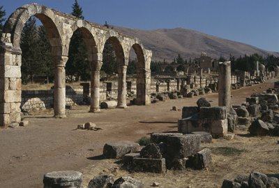 View of a street and a colonnade, Umayyad Period by Islamic School