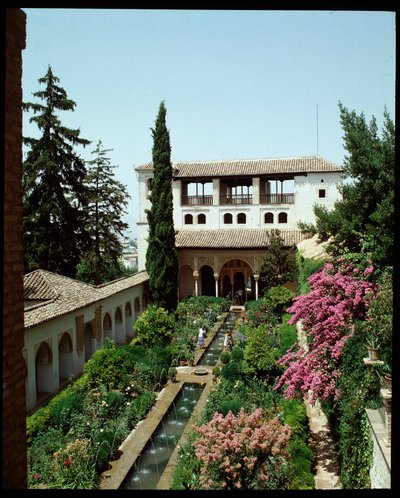 View of the Palacio de Generalife and Gardens by Islamic School