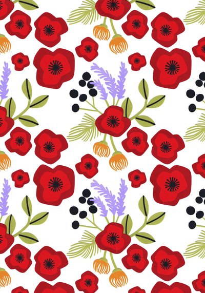 Poppy Print, 2015 by Isobel Barber