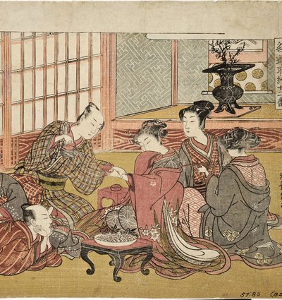 Banquet in a Wealthy Household by Isoda Koryusai
