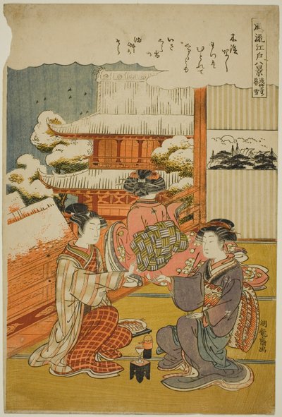 Evening Snow at Sensoji Temple, from the series 