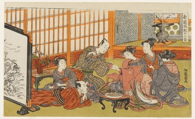 Frontispiece, from the series Twelve Bouts in the Way of Love by Isoda Koryusai