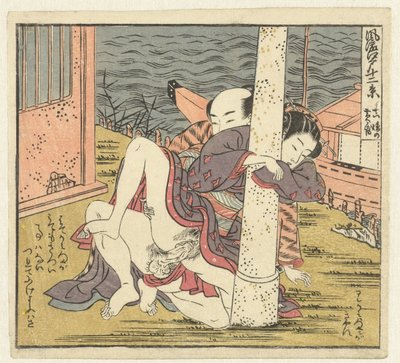 Lovers by Torii by Isoda Koryusai