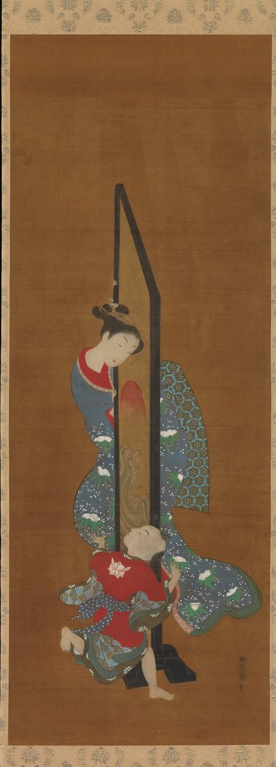Mother and Child at Play, 18th century by Isoda Koryusai