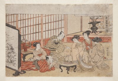 No. 1, A Party in the Yoshiwara by Isoda Koryusai