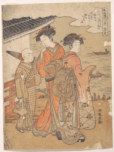 Returning Boats at Komagata by Isoda Koryusai