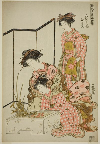 Shirotae of the Okanaya, from the series Models for Fashion: New Designs as Fresh as Young Leaves by Isoda Koryusai