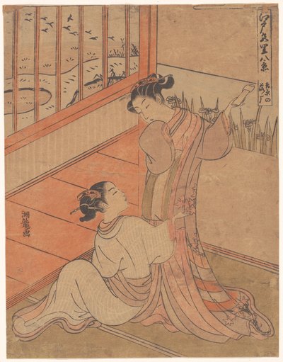 The Flying Down of Wild Geese at Yoshiwara by Isoda Koryusai