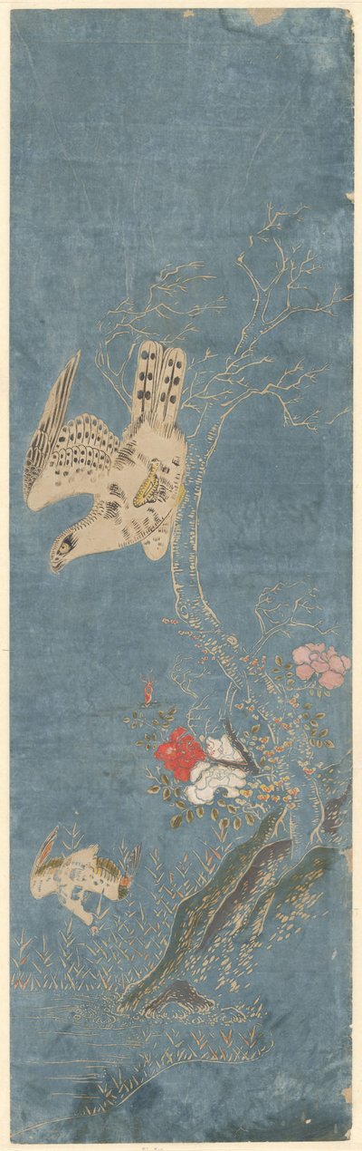 Hawk Hunting a Duck by Isoda Kôryûsai (attributed to)