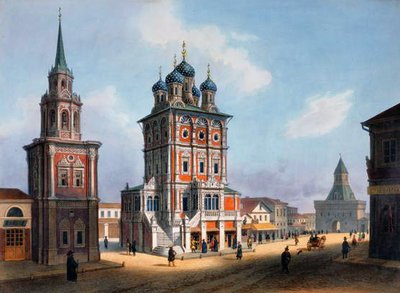St. Nicolas Church at Ilynka Street in Moscow by Isodore Laurent Deroy