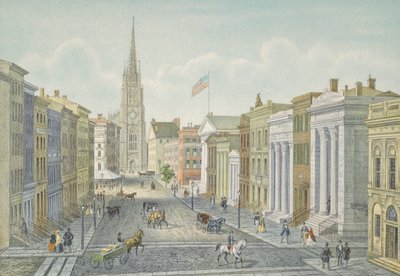 Wall Street, New York in 1847 by Isodore Laurent Deroy
