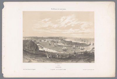 View of Dieppe from the cliff of Pollet by Isodore Laurent Deroy
