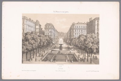 View of the Place and Rue Impériale in Lyon by Isodore Laurent Deroy