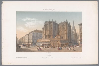View of the Saint-Nizier Church and Rue de l