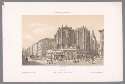 View of the Saint-Nizier Church and the Rue de l